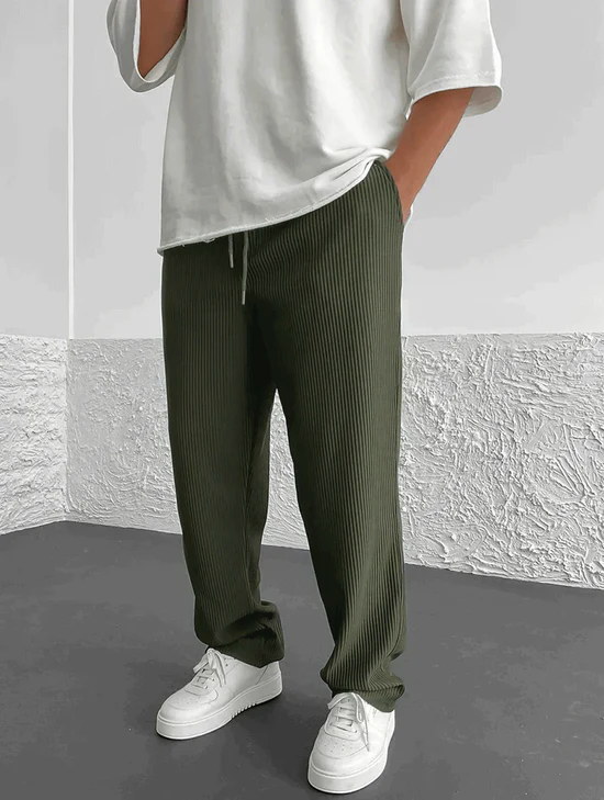 Anthony - Ribbed Relaxed Fit Trousers
