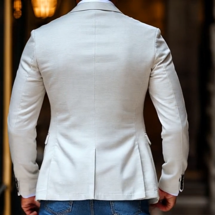 Brandon | Fashion Solid Color Peak Lapel Two Buttons Casual Blazer