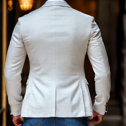 Brandon | Fashion Solid Color Peak Lapel Two Buttons Casual Blazer