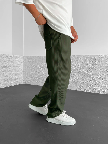 Anthony - Ribbed Relaxed Fit Trousers