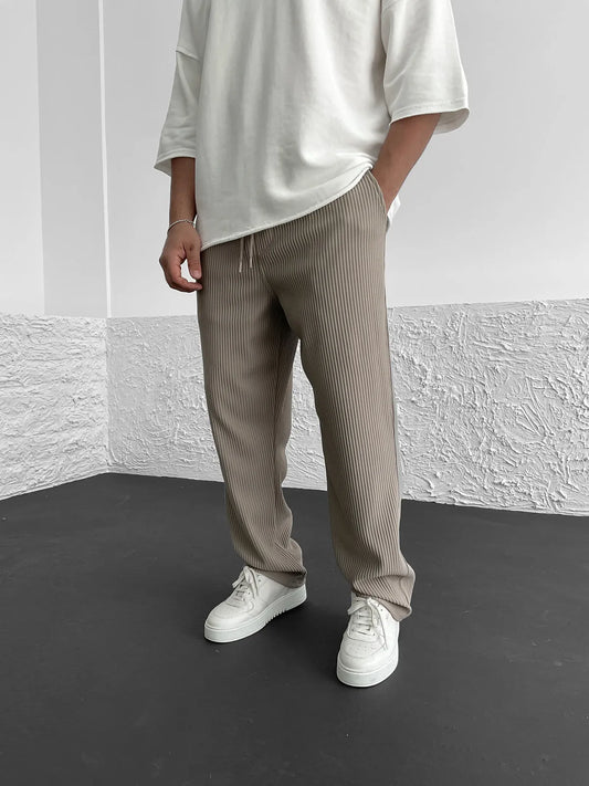 Anthony - Ribbed Relaxed Fit Trousers